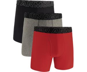 Under Armour Performance Tech Solid 6in 3-pcs Boxershorts 4XL Rot