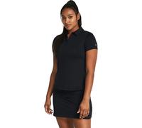 Under Armour Playoff-Poloshirt für Damen, kurzärmelig, (001) Schwarz/Schwarz/Halo Grau, Mittel