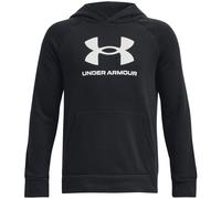 UNDER ARMOUR Rival Fleece Big Logo Hoodie Jungen 001 - black/white S (127-137 cm)
