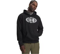 Kapuzensweatshirt UNDER ARMOUR "UA RIVAL FLC BRANDED HOODIE", Herren, Gr. XL, ultimate schwarz, weiß, Obermaterial: 80% Baumwolle, 20% Polyester, Sweatshirts, aus Baumwolle und Polyester, in den Größe