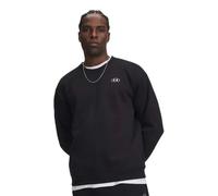 Sweatshirt UNDER ARMOUR "UA RIVAL FLC CREW", Herren, Gr. 3XL, schwarz (ultimate schwarz, weiß), Obermaterial: 80% Baumwolle, 20% Polyester, Sweatshirts Sweatshirt, mit klassischem Crew-Design, aus Bau