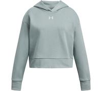 UNDER ARMOUR Rival Fleece Crop Hoodie Mädchen 348 - silica green/white L (149-160 cm)