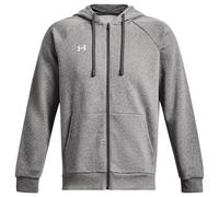 Under Armour Herren-Hoodie Rival Fleece FZ – weich-gebürstet, durchgehender Reißverschluss – Grau S