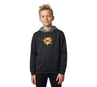UNDER ARMOUR Rival Fleece Graphics Hoodie Jungen 016 - anthracite/titan gray/outrageous orange M (137-149 cm)