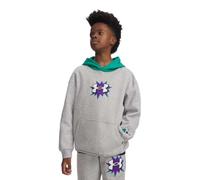 UNDER ARMOUR Rival Fleece Graphics Hoodie Jungen 011 - mod gray light heather/geode green/white L (149-160 cm)