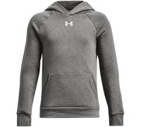 UNDER ARMOUR Rival Fleece Hoodie Jungen 025 - castlerock light heather/white M (137-149 cm)