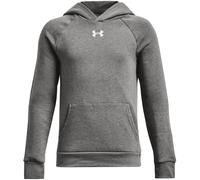 UNDER ARMOUR Rival Fleece Hoodie Jungen 025 - castlerock light heather/white XS (122-127 cm)