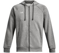 UNDER ARMOUR Rival Fleece Kapuzenjacke Herren 025 - castlerock light heather/white XXL