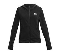 UNDER ARMOUR Rival Fleece Kapuzenjacke Mädchen 001 - black/white XS (122-127 cm)