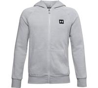 Under Armour Rival Fleece-Kapuzenpullover mit durchgehendem Reißverschluss für Jungen, Mod Gray Light Heather (011)/Onyx White, S