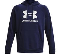 Under Armour Herren Hoodie Rival Fleece Logo 410 - midnight navy/white XXL - loser Passform