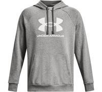 UNDER ARMOUR Rival Fleece Logo Hoodie Herren 025 - castlerock light heather/white XXL