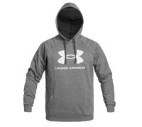 UNDER ARMOUR Rival Fleece Logo Hoodie Herren 025 - castlerock light heather/white S