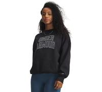 UNDER ARMOUR Rival Fleece Oversize Varsity Crew Neck Sweatshirt Damen 001 - black/white S
