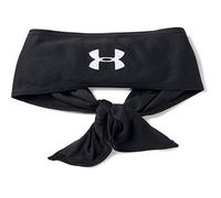 Under Armour Stirnband zum Binden, Schwarz (001)/Weiß, Einheitsgröße