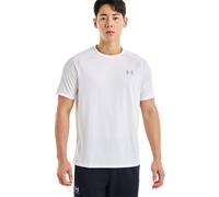 Trainingsshirt UNDER ARMOUR "UA TECH 2.0 SS TEE", Herren, Gr. M, weiß, Jersey, Obermaterial: 100% Polyester, normal, Rundhals, Raglanärmel abgesteppt, Shirts Trainingsshirt, Kurzarm-Design, mit Rundha
