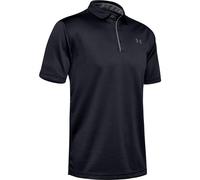 Poloshirt UNDER ARMOUR "TECH POLO", Herren, Gr. XXL, grau (schwarz, graphite, graphite), Obermaterial: 100% Polyester, normal, Shirts, gerader Rumpfabschluss, normale Schnittform, für Sportmode (15054