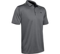 Under Armour Tech Poloshirt Herren atmungsaktiv kurzärmelig lockere Passform Grau S