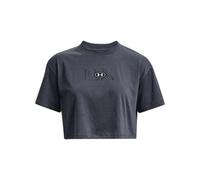 Under Armour UA BRANDED LOGO CROP SS-GRY Downpour Grau S