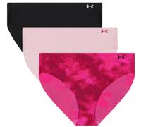 Under Armour UA PURE STRETCH NO SHOW BIKINI-PRINT 3PK Slips XS pink