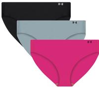 Under Armour UA PURE STRETCH NO SHOW BIKINI-SOLID 3PK Slips S pink