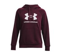 Under Armour Rival Damen-Kapuzenpullover mit großem Logo, kastanienbraun, XS