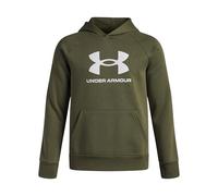 Under Armour UA Rival Fleece BL Hoodie - Marine OD Green/White - YSM, Marine Od Green/White, 128-140