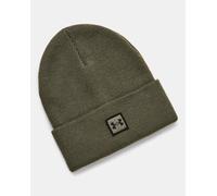 Under Armour Herren Halftime Cuff Mütze, sehr weiche Beanie aus Rippstrick, schweißableitende Strickmütze mit Umschlag,Marine OD Green / / Black,OSFM