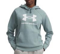 UNDER ARMOUR Rival Fleece Big Logo Hoodie Damen 323 - serpentine/white XS