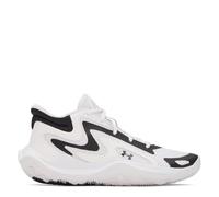 Under Armour Unisex JET 25, Basketball Schuh für Kinder, gut gepolsterte Sportschuhe, atmungsaktiver und leichter Turnschuh für Mädchen und Jungs,White / Black / Black,41