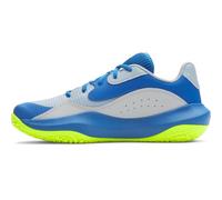 Under Armour Unisex Lockdown 7 Low, leichter Basketball Schuh, robuste Sportschuhe für Outdoor- und Hallensport, atmungsaktive Turnschuhe,Blue Calm / Blue Atlantis / High Vis Yellow,47.5