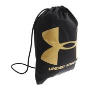 Under Armour Unisex Ozsee Sackpack Carry-All Gym Rucksack für Damen und Herren, Lauftasche mit Brustclip und Kordelzug (1 Stück), Schwarz (006)/Metallic Gold, One size