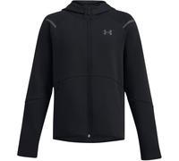 Under Armour Unstoppable Fleece-Sweatshirt mit durchgehendem Reißverschluss für Jungen, Schwarz/Schwarz, M