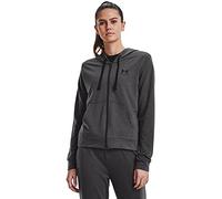 Damen Tennissweatshirt Under Armour Women's UA Rival Terry Full-Zip Hoodie - jet gray/black - Grau (S)