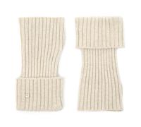 UNDERCONTROL Gold Label Kaschmir-Wollmischung, weiche Haptik, Daumenloch, fingerlose Handgelenksmanschette, kurze Damen-Handgelenkswärmer, gerippte Handy-Handschuhe, Korea (BEIGE)