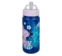 Undercover 6600000082 Lilo & Stich Trinkflasche - Lilo & Stich Trinkflasche mit Strohhalm und Deckel von Unterdeck, 500ml