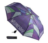 Undercover - faltbarer Regenschirm Wednesday - Taschenschirm mit Schutzhülle - 94 cm Durchmesser - Leichtgewicht und ideal für Kinderhände