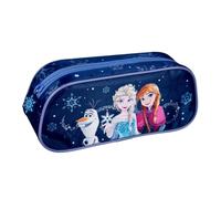 Undercover Frozen Federmäppchen, Schlamperetui mit ELSA, Anna und Olaf, Navy Blau mit Schneeflocken, für Kinder und Teenies, 22 x 9,5 x 9 cm