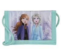 Undercover Frozen Geldbeutel und Brustbeutel, mit Klettverschluss und Reißverschluss, Portemonnaie Kordelband, Geldscheinfach und Münzfach für Kinder, Jungen und Mädchen, 9 x 13 x 5 cm