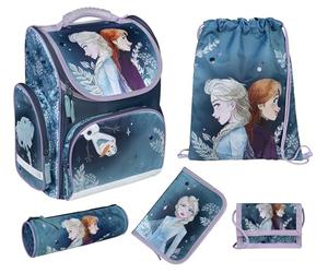 Undercover - Frozen Schulranzen Set Clou - 1. Klasse Grundschule - mehrteiliges Set mit Geldbeutel, Sportbeutel, Schlamperetui und Schüleretui - Mädchen