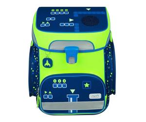 Undercover Glow-Edition Level Up Schulranzen Set 6 teilig - Scooli Easy Fit mit Schüleretui, Schlamper, Turnbeutel, Schlüsselanhänger und Patch, Grün, 37x38x23 cm