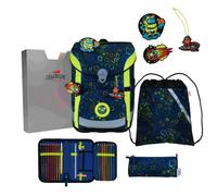 DerDieDas Schulranzen-Set Ergoflex Easy Neon Crazy – 5-tlg.