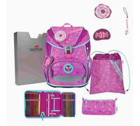 DerDieDas Schulranzen ErgoFlex Light Set 6-teilig Sweet Sprinkles pink