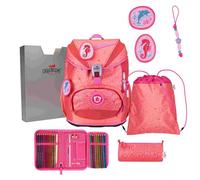 Undercover GmbH DerDieDas Schulranzen Set ErgoFlex Light Superflash, Schulranzen Set, 5tlg, Coral Reef