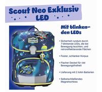 Undercover GmbH Scout Schulranzen Set Neo LED, Schulranzen Set, 4tlg, Planets