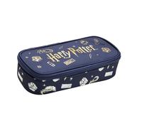 Undercover Harry Potter Federmäppchen, Marineblau mit Goldmotiven, 22,5 x 12 x 7 cm, für Schule und Büro, Schlamperbox
