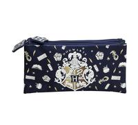 Undercover Harry Potter Federmäppchen mit Hogwarts-Design, Schlamperetui für Schule, 22,5x12x5 cm, Marineblau