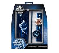 Undercover JURP6455 - Fan Schreibset Jurassic World, mit Bleistiftbox, Etui, Radierer, Spitzerdose und Lineal, 5-teilig