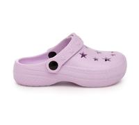 Undercover Kinder-Clogs zum Hineinschlüpfen, Sommer, Strand, Urlaub, Pool-Slider mit Riemen, Purple Star, 24/25 EU