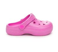Undercover Kinder-Clogs zum Hineinschlüpfen, Sommer, Strand, Urlaub, Pool-Slider mit Riemen, Rosa Stern, 30/31 EU